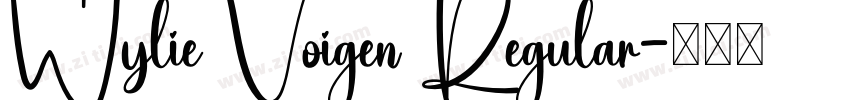 Wylie Voigen Regular字体转换